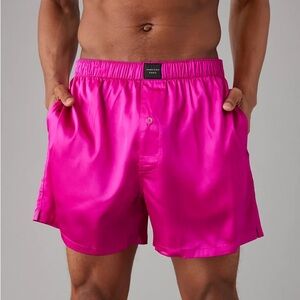 🆕 American Eagle Pink Satin Boxer Shorts